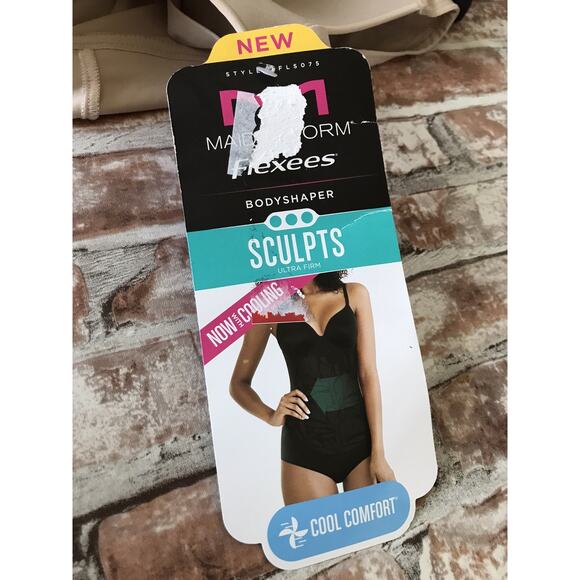 WOMEN'S FLEXEES by MAIDENFORM Fit Sense All-in-One Shaping BODYBRIEFER FLS075 - Picture 12 of 13